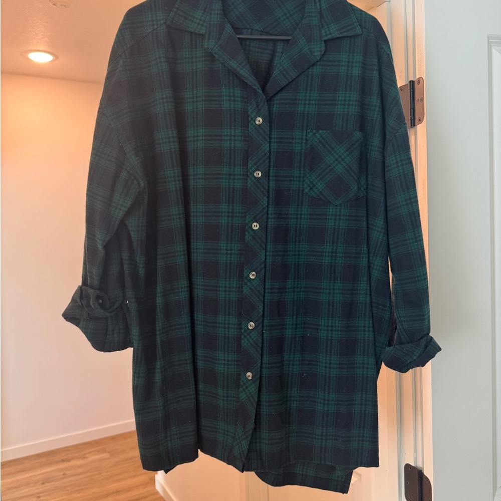 Men's Green Plaid Shirt